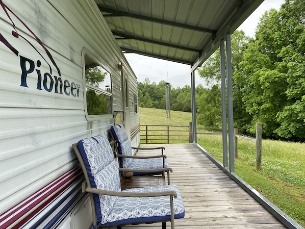 Relax on your deck with coffee or a  nice glass of wine!