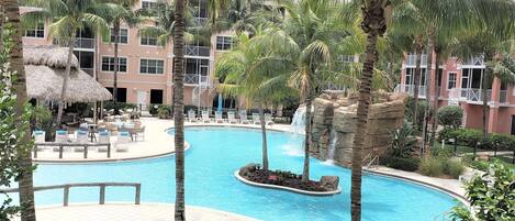 Enjoy one of the  best views of the Resort Pool.