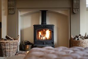 Cosy log burner for cooler evenings