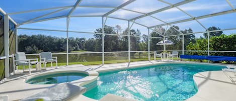 Private pool with beautiful views over natural pond and woodland