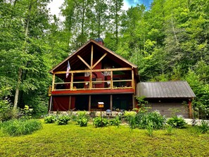 Front yard view of cabin