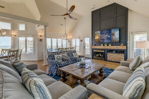 Top-Level Living Room with Deck Access