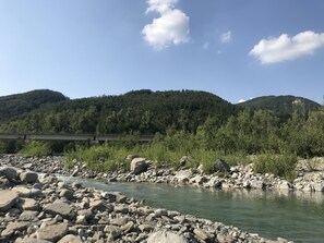 The river Taro...a 2 minute drive or a15 minute walk.