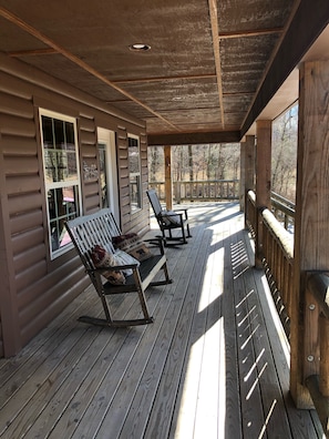 Relax & enjoy your morning coffee rocking on wrap around porch! 