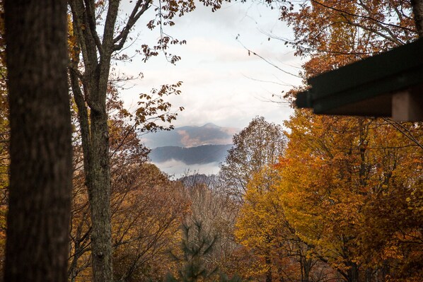 The sunset over the mountains is amazing from the main floor deck.