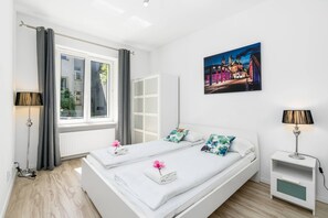 Cozy bedroom in the apartment. 