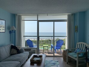 Living area and balcony