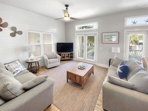 Living area and kitchen on the second floor