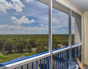 View from the balcony of our Ocean Walk 11-507 rental
