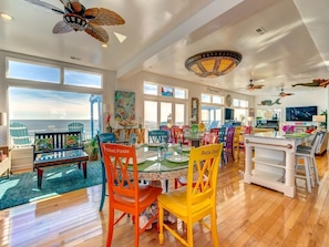 Dining area with ocean views