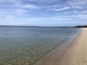 Beautiful beach just a 5 minute walk down the hill. 