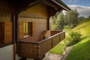view of the chalet on a warm sunny day 