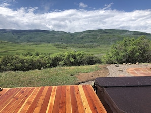 Looking South from 16’x40’ deck and new hot tub