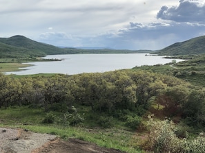 Looking at Vega Lake from the front porch 