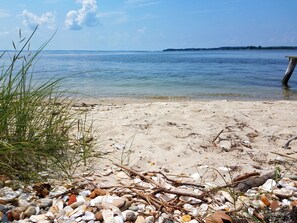 The view from Sandaway Suites & Beach on the Eastern Shore of Maryland.