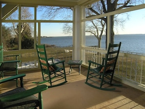 Enjoy connecting waterfront porches with awesome views!