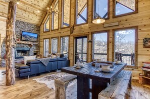 Dining room and living room