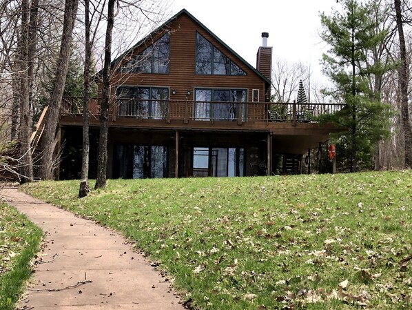 Front of the home from the Lake side