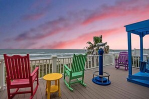 Back deck with ocean views