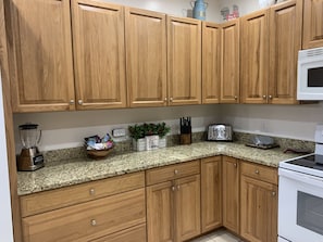 Granite kitchen counter and appliances