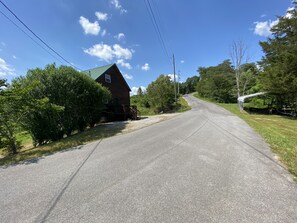 Road view from front of the cabin