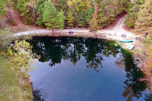 Pond on property for boating and catch and release fishing