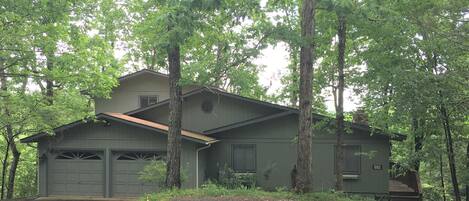 Front of house (garage is great for storage of  golf clubs, ski equipment, etc