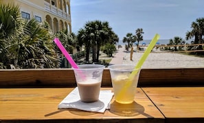 Enjoy some drinks at Coco's on the Beach, <5 minute walk from condo.