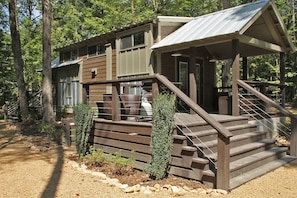 Front Porch With Seating Area And Grill