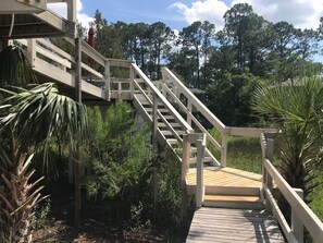 Stairway to Deck and Main Entry