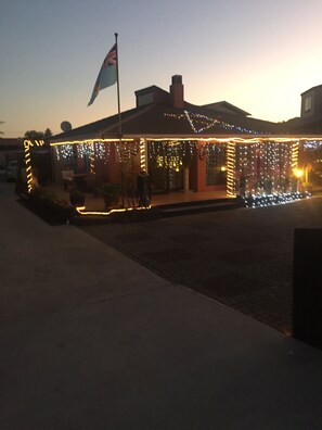 Landlady’s property out front at Xmas time.