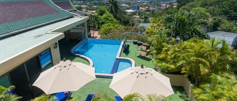 Jasmine pool with sea views from infinity pool