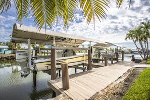 Covered boat lift available upon request.