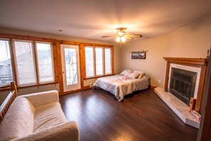 3rd floor loft bedroom with a private patio and bathroom-enjoy