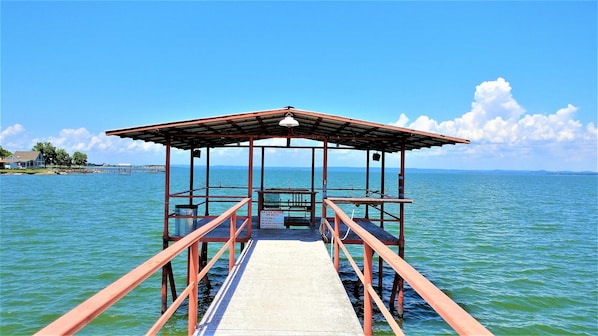 317 Feet Lighted & covered concrete Fishing Pier.