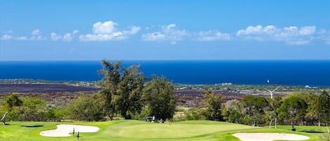 View of Kohala coast from your private lanai (balcony).