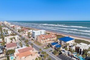 Aerial view of the property.