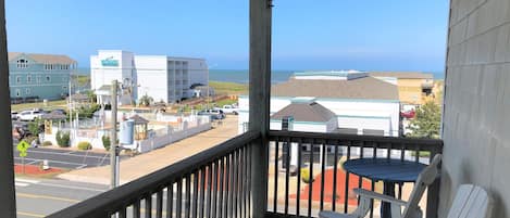 Ocean breezes and ocean views are standard for this top-floor OBX condo!