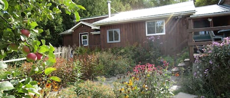 The cottage looks out across the fields