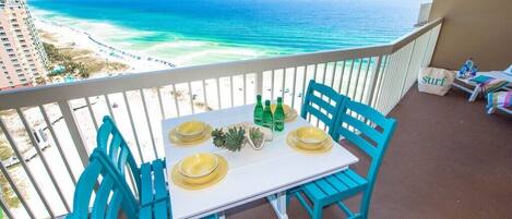 Incredible Gulf & beach views from the extra large balcony w/ ALL NEW furniture!