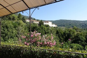 View from upper terrace towards Seillans village