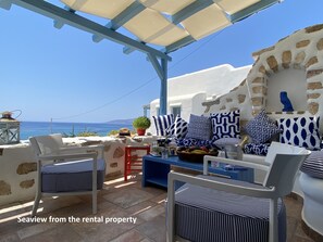 The Seaside Terrace of the Rental Property.