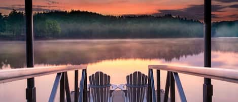 Enjoy beautiful skies from the dock.