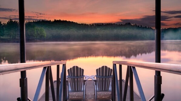 Enjoy beautiful skies from the dock.