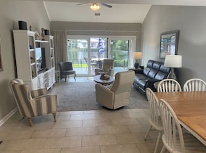 Beautiful lake view and family room from  kitchen area