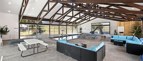 Shared Pool House: Cedar Farmhouse-Barn-Silo