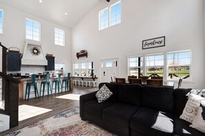 Cedar Farmhouse-Family Room and Kitchen Area (Main Floor South)