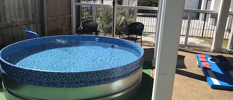 8' diameter x 2' deep trendy stock tank pool-perfect for all to cool off!