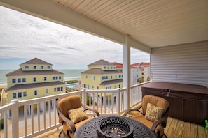 Top deck with private Hot tub