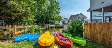 Kayaks Included! 1 tandem, 2 adult, 2 child size (life vests are also available)